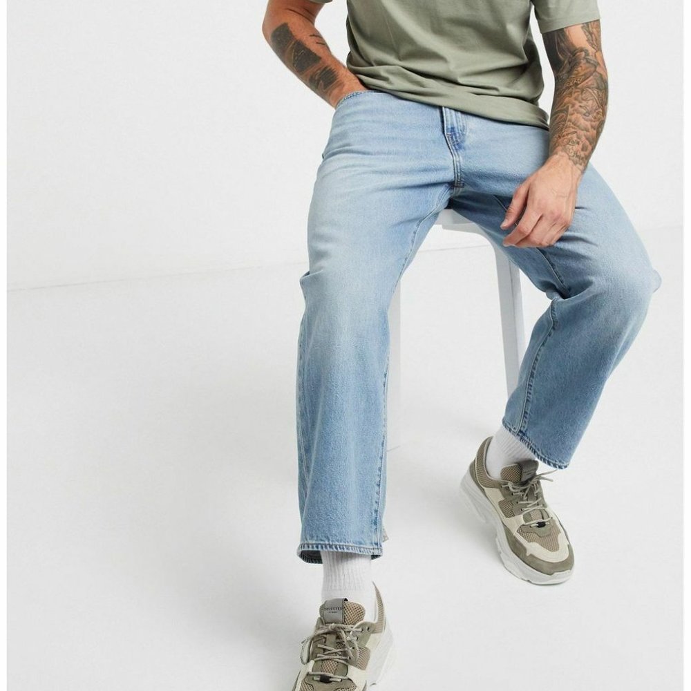 Levi's Premium STAY LOOSE CROPPED MEN'S JEANS Light Wash Size 30